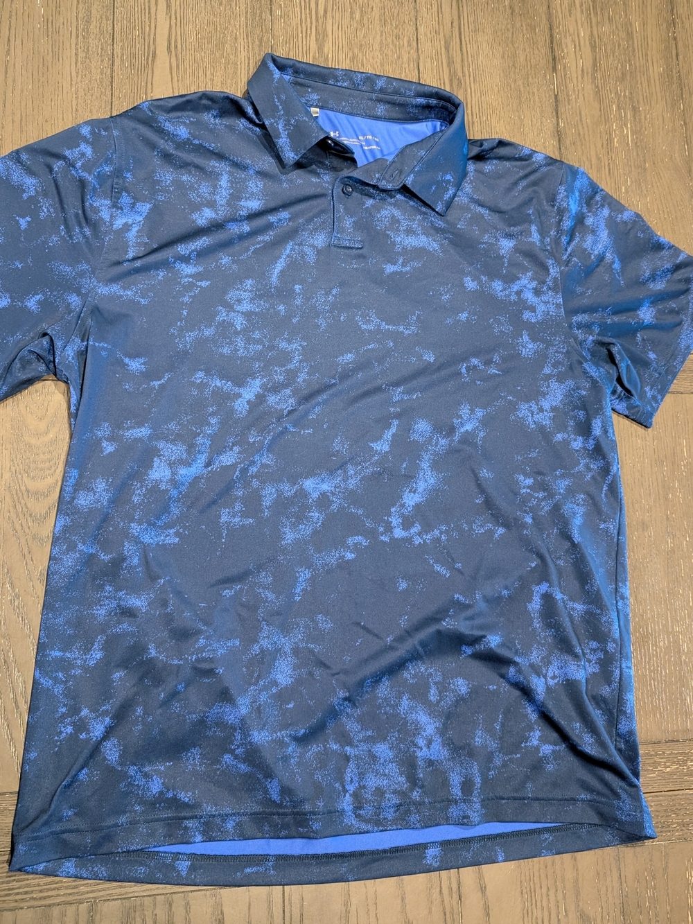 Under Armour Men's Dark Blue Patterned Polo